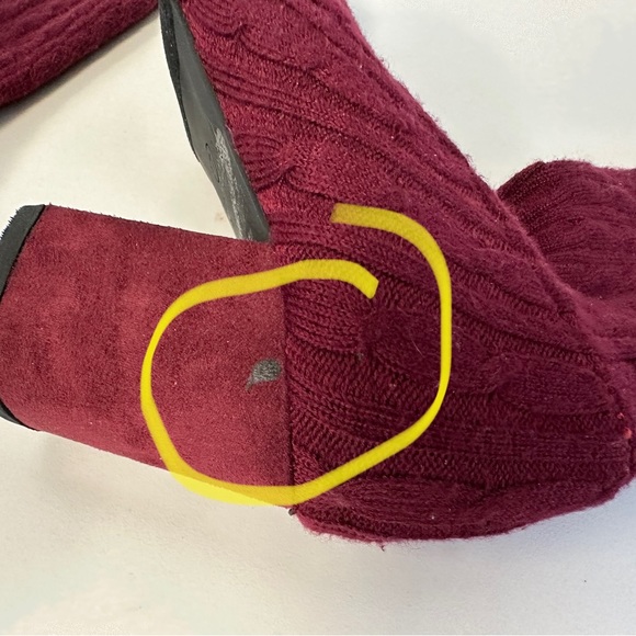 Catherine Malandrino Burgandy Sock Boots size 7 - Picture 14 of 16